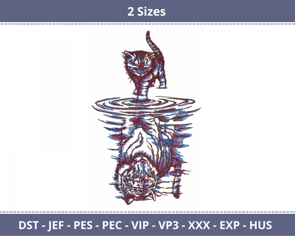 Cat Machine Embroidery Designs-2 Sizes-instant download
