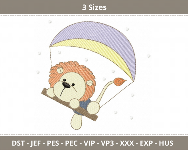 Baby Lion Machine Embroidery Designs-3 Sizes-instant download