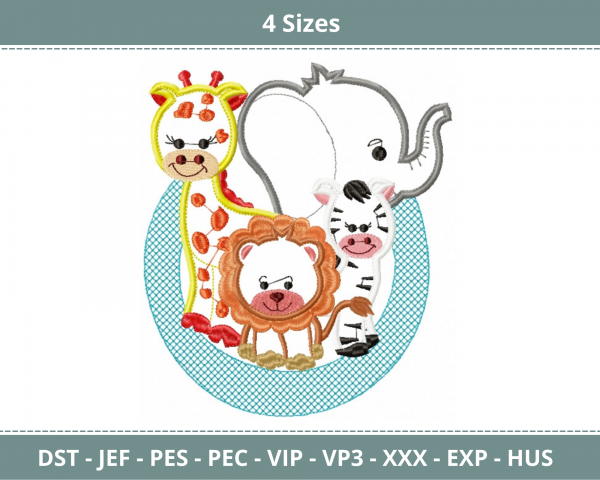 Baby Animal Machine Embroidery Designs-4 Sizes-instant download