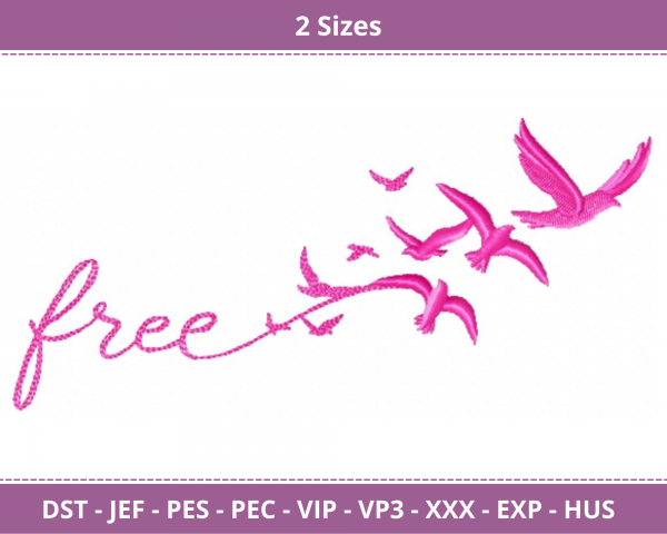 Birds Machine Embroidery Designs-2 Sizes-instant download