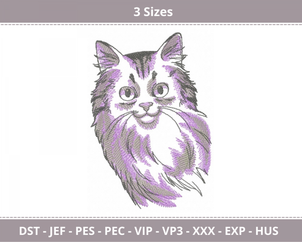 Cat Machine Embroidery Designs-3 Sizes-instant download