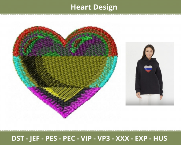 Heart  Machine Embroidery Designs-1 Size-instant download