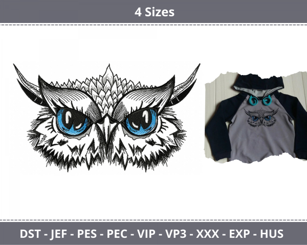 Owl Bird Machine Embroidery Designs-4 Sizes-instant download