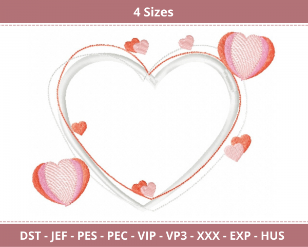 Creative Heart Machine Embroidery Designs-4 Sizes-instant download