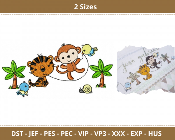 Baby Animals Machine Embroidery Designs-2 Sizes-instant download