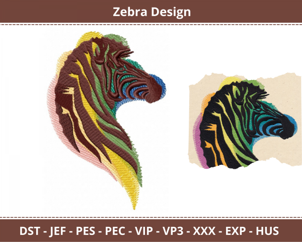 Zebra Machine Embroidery Designs-1 Size-instant download