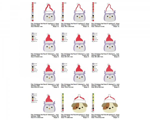 Christmas Machine Embroidery Designs-Applique (3 Sizes)-Fill Stitch (7 Sizes)-instant download