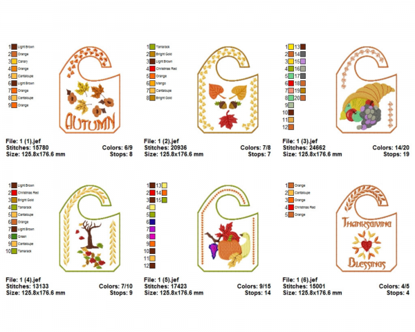 Baby Bibs Machine Embroidery Designs-6 Types-1 Size-instant download