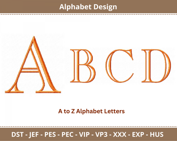 Alphabet Machine Embroidery Design