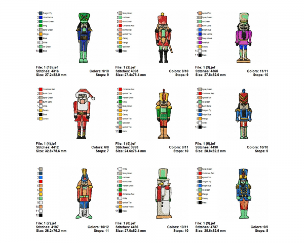 Nutcracker Machine Embroidery Designs-18 Types-1 Size-instant download