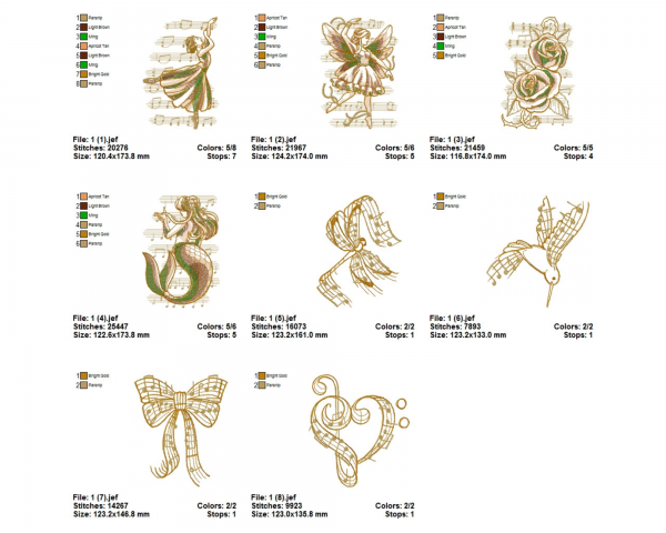 Fairy Tales Machine Embroidery Designs-8 Types-1 Size-instant download