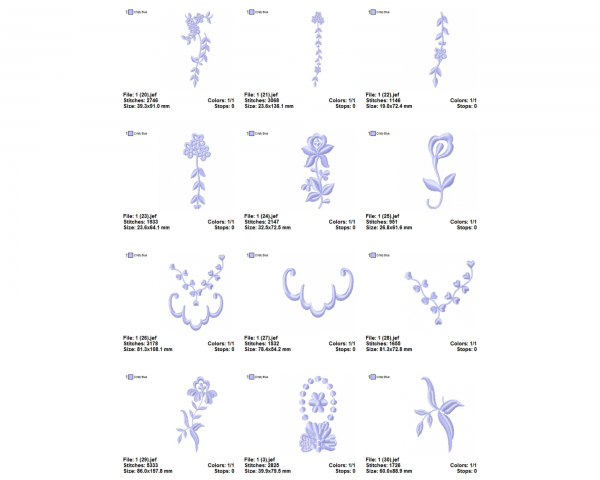 Vintage Collection Machine Embroidery Designs-60 Types-1 Size-instant download