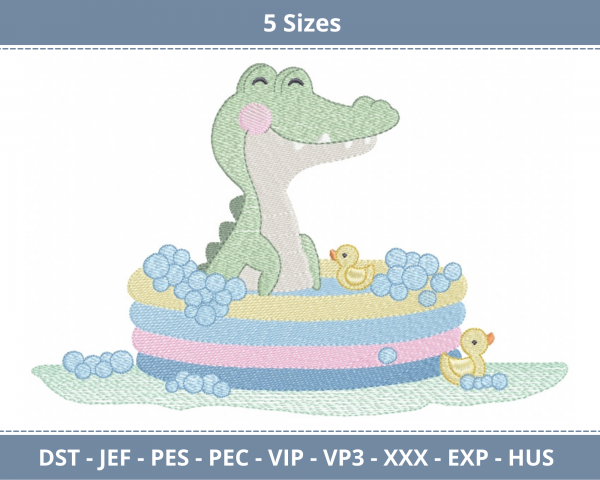 Baby Dinosaur Machine Embroidery Designs-5 Sizes-instant download