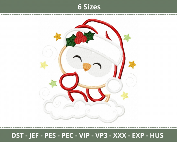Christmas Girl Machine Embroidery Designs-6 Sizes-instant download