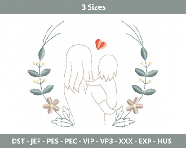 Mom & Baby Machine Embroidery Designs