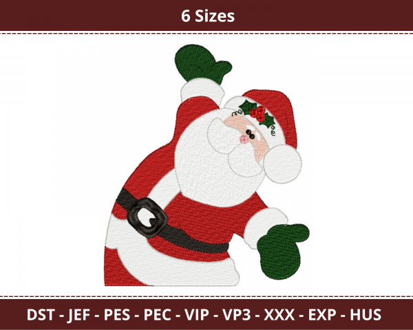 Santa Clause Machine Embroidery Designs-6 Sizes-instant download