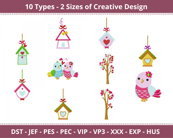 Creative Machine Embroidery Designs-10 Types-2 Sizes-instant download