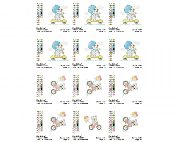 Baby Boy Machine Embroidery Designs-6 Types-6 Sizes-instant download
