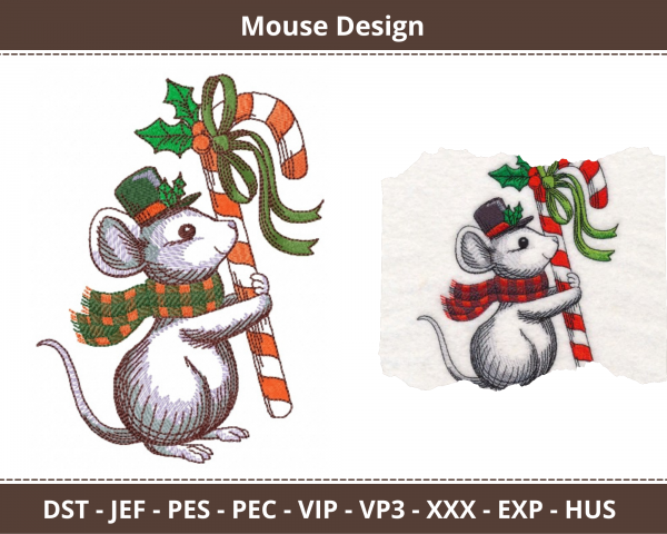 Mouse Machine Embroidery Designs-1 Size-instant download