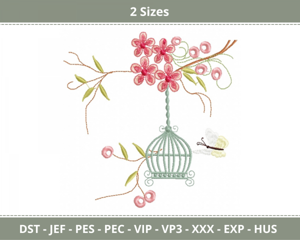 Floral Cage Machine Embroidery Designs
