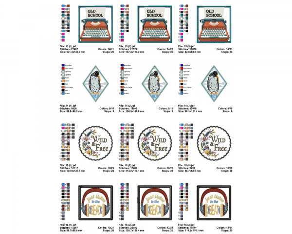 Back To School Machine Embroidery Designs-20 Types-3 Sizes-instant download
