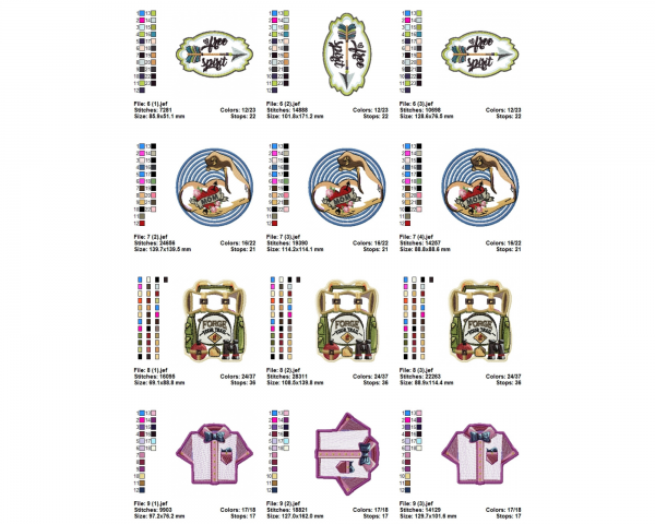 Back To School Machine Embroidery Designs-20 Types-3 Sizes-instant download