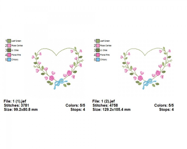 Heart Frame Machine Embroidery Designs-2 Sizes-instant download
