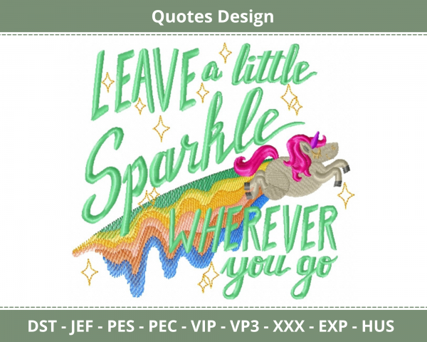 Quotes Machine Embroidery Designs-1 Size-instant download