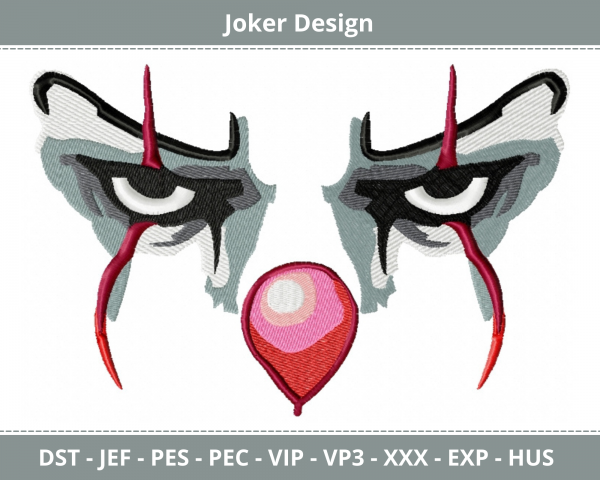 Joker Machine Embroidery Design
