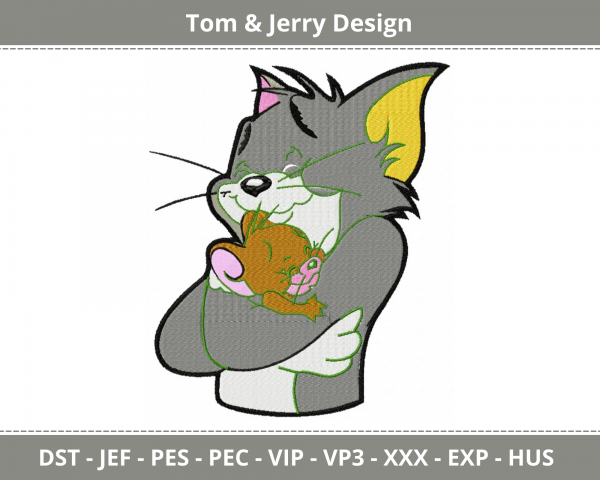 Tom & Jerry Machine Embroidery Designs-1 Size-instant download