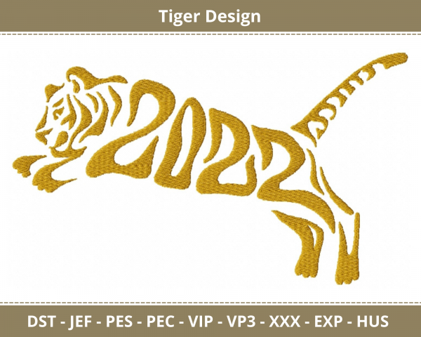 Tiger Machine Embroidery Designs-1 Size-instant download