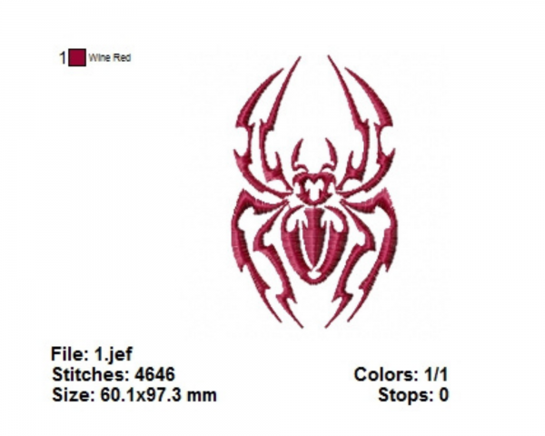 Spider Head Machine Embroidery Designs-1 Size-instant download