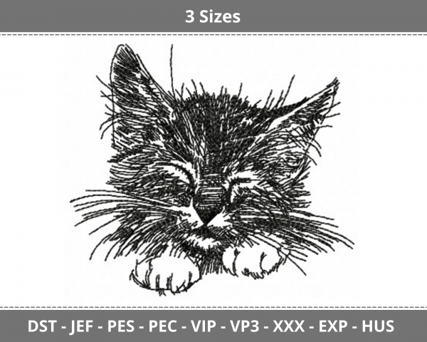 Cat Face Machine Embroidery Designs