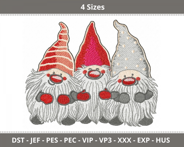 Santa Claus Machine Embroidery Designs-4 Sizes-instant download