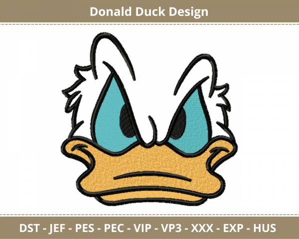 Donald Duck Machine Embroidery Designs-1 Size-instant download