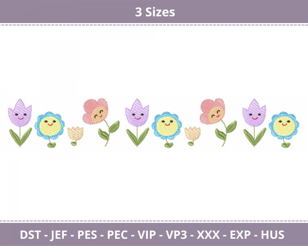 Creative Flowers Machine Embroidery Designs 3 Sizes-instant download