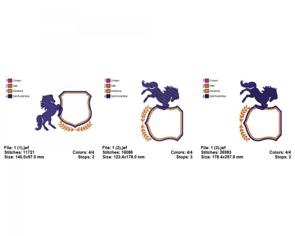 Horse Machine Embroidery Designs-3 Sizes-instant download