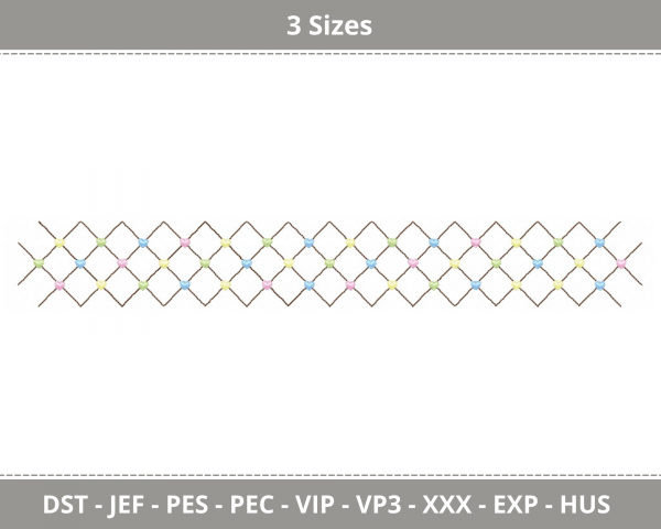 Dynamic Endless Border Machine Embroidery Designs-3 Sizes-instant download
