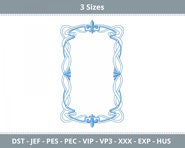 Frame Machine Embroidery Designs-3 Sizes-instant download