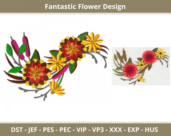 Fantastic Flower Machine Embroidery Designs