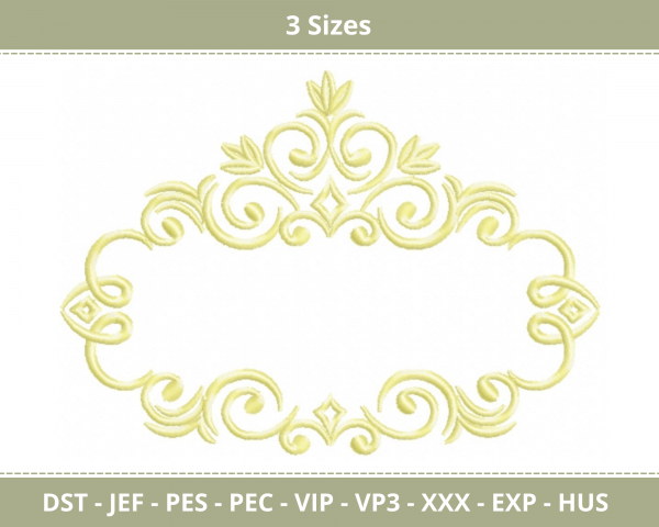 Traditional Frame Machine Embroidery Designs-3 Sizes-instant download