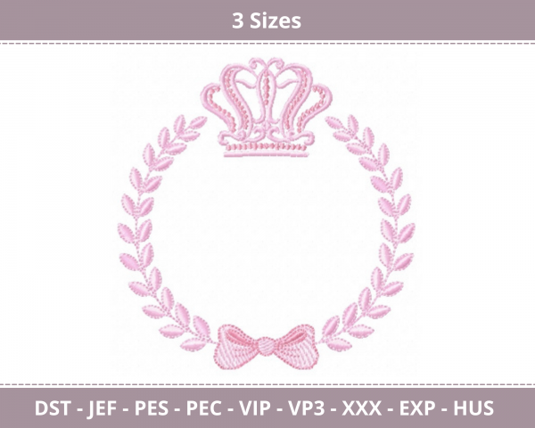 Crown Frame Machine Embroidery Designs