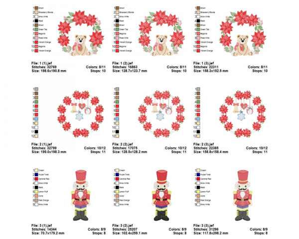 Santa Claus Machine Embroidery Designs-6 Types-3 Sizes-instant download