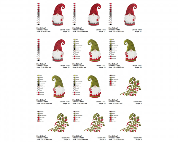 Christmas Decorative Machine Embroidery Designs-4 Sizes-instant download