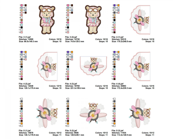 Baby Boy & Girl Machine Embroidery Designs-27 Types-Multi Sizes-3 & 5 Sizes-instant download