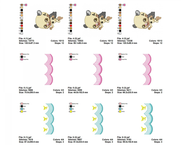 Os Aventureiros Cartoon Machine Embroidery Designs-14 Types-3 Sizes-instant download
