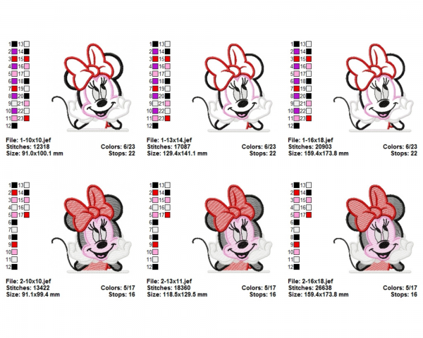 Cute Mickey Mouse Face Machine Embroidery Designs-Applique & Fill Stitch-3 Sizes-instant download