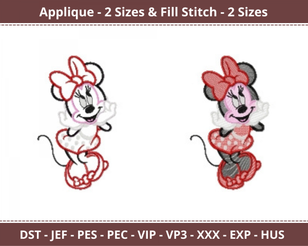 Disney Cartoon Machine Embroidery Designs-Applique & Fill Stitch-2 Sizes-instant download