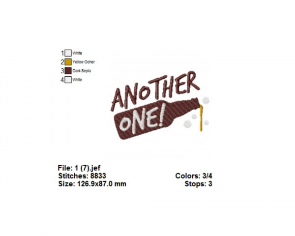 Another One Quotes Machine Embroidery Designs-1 Size-instant download