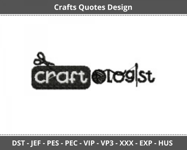Crafts Quotes Machine Embroidery Design